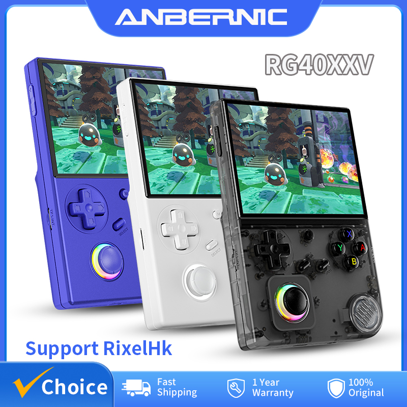 Gaming Console All In One - ANBERNIC RG40XXV Retro Handheld-Spielekonsole 4'' IPS-Bildschirm