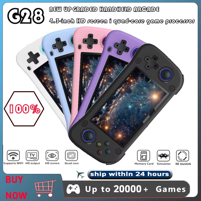 Gaming Console Youtube - G28 Retro Handheld-Videospielkonsole Linux-System 4,3 Zoll