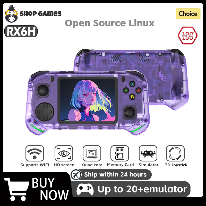 Gaming Console Youtube - RX6H Retro Handheld Spielkonsole Linux System