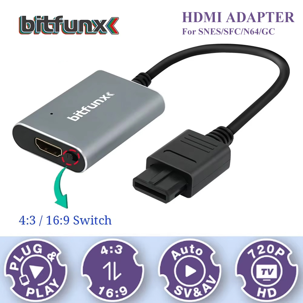 Gaming Console All In One - Bitfunx 720P Svideo / AV zu