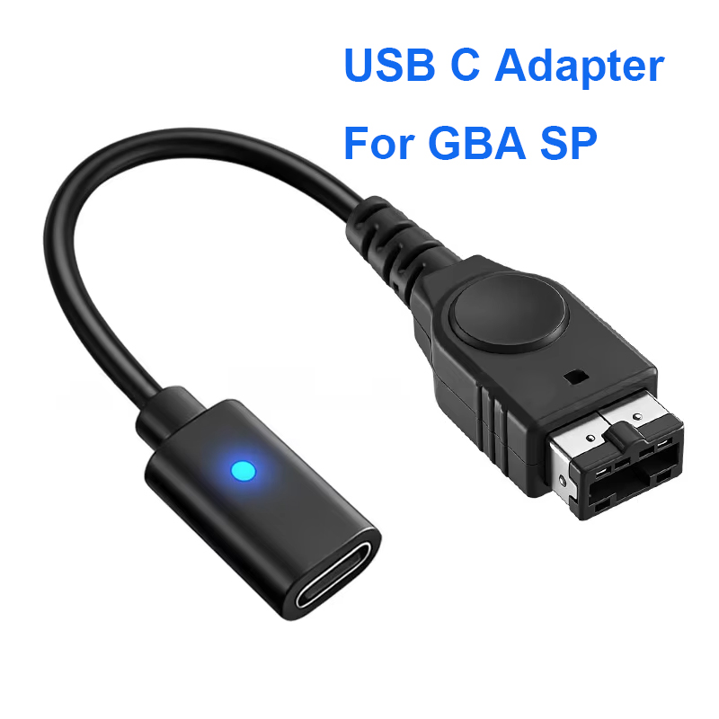 Gaming Console Usb - 10CM Schwarzer USB-C Ladeadapter mit LED-Anzeige
