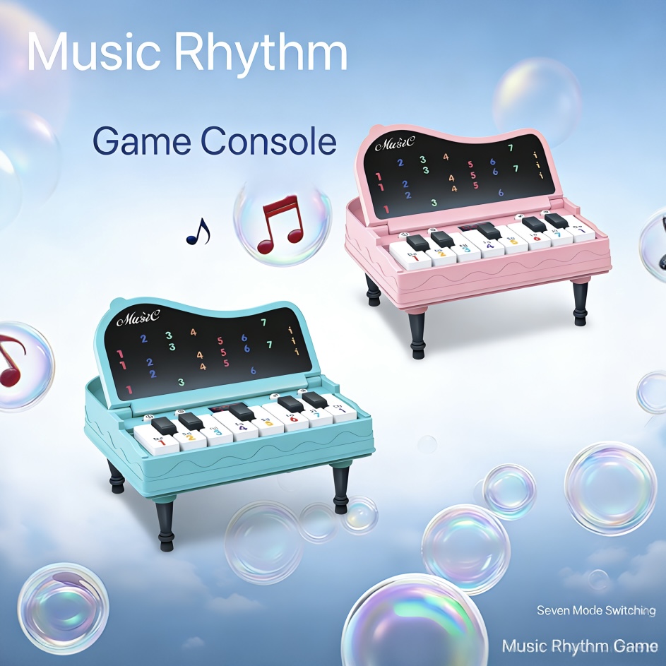 Gaming Console Keyboard - Ein tragbares Mini-Desktop-Klavier mit Lichtern, Musik,