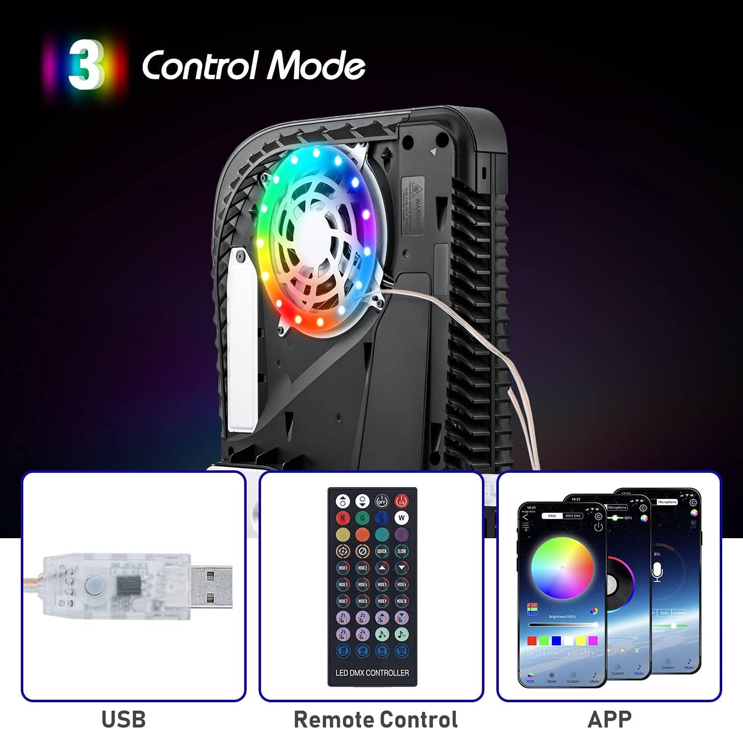 Sony Console Ps5 Pro - RGB LED-Lichtstreifen für PS5 Pro/Slim/Fat Original-Konsole