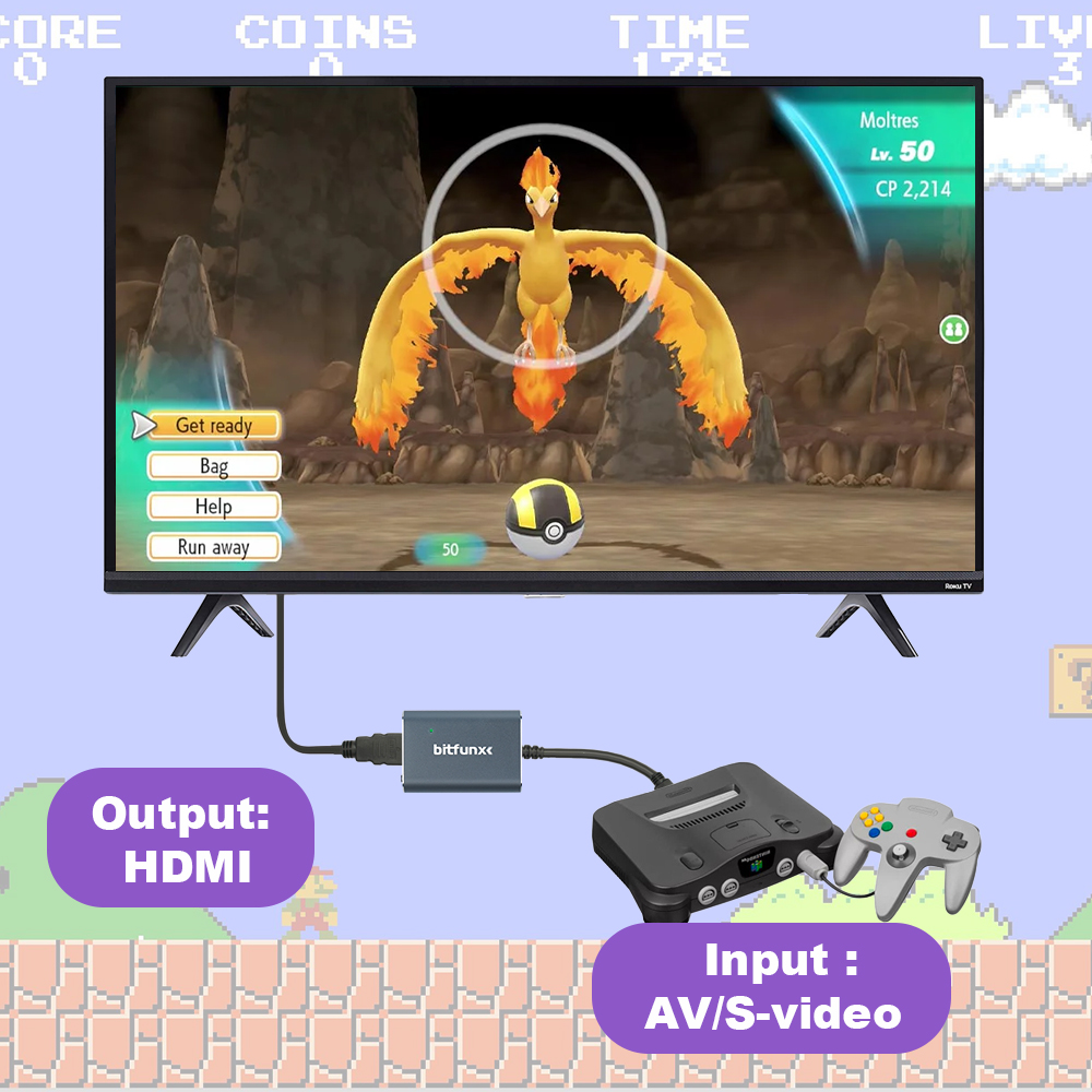 Bitfunx 720P Svideo / AV zu HD – Gaming Console All In One Bewertung und Preis
